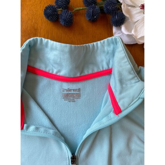Hind Womens Half-Zip Pullover Sz M Light Blue Athleticleisure Lightweight Jacket - Picture 6 of 8